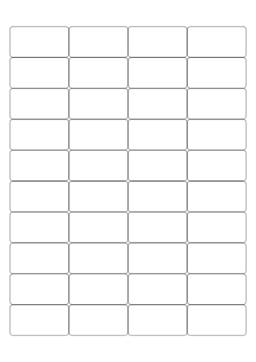 Tico Copy – Etichette adesive bianche angoli arrotondati con margini 48,5×25,4 mm – LP4W-4825