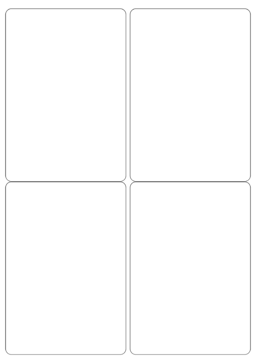Tico Copy – Etichette adesive bianche angoli arrotondati con margini 99,1×142 mm – LP4W-99142