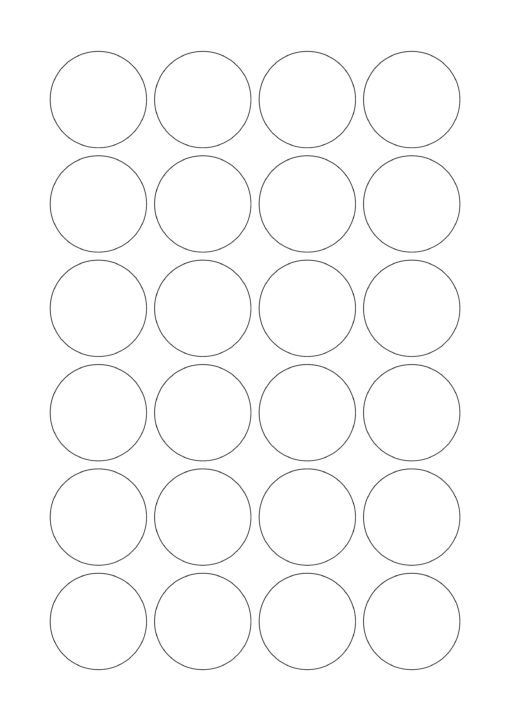 Tico Copy – Etichette adesive bianche circolari con margini diam.40 mm – LP4W-40