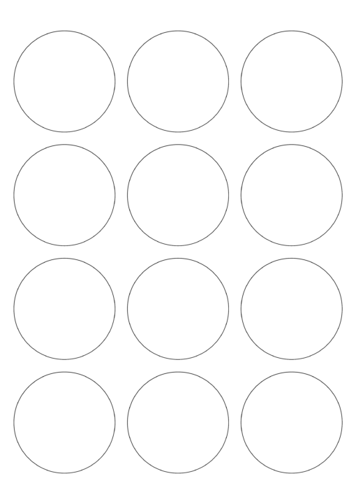 Tico Copy – Etichette adesive bianche circolari con margini diam.60 mm – LP4W-60